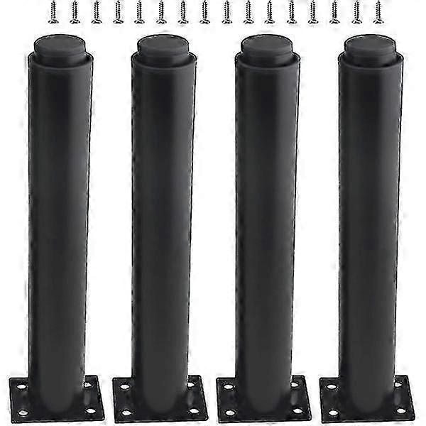 (25-42cm, negru) Set de 4 picioare metalice reglabile puternice