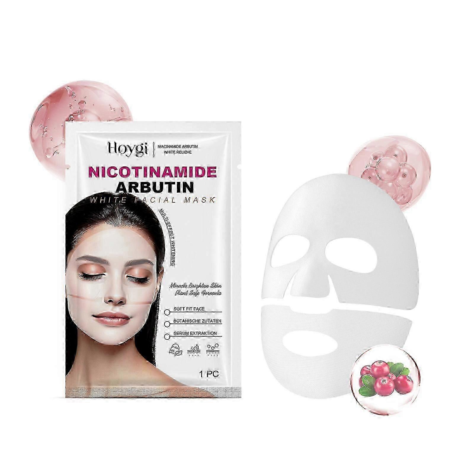 Nicotinamide Arbutin Moisturizing Mask, Facial Skin Hydrating, Moisturizing, Firming And Moisturizing Essence Mask