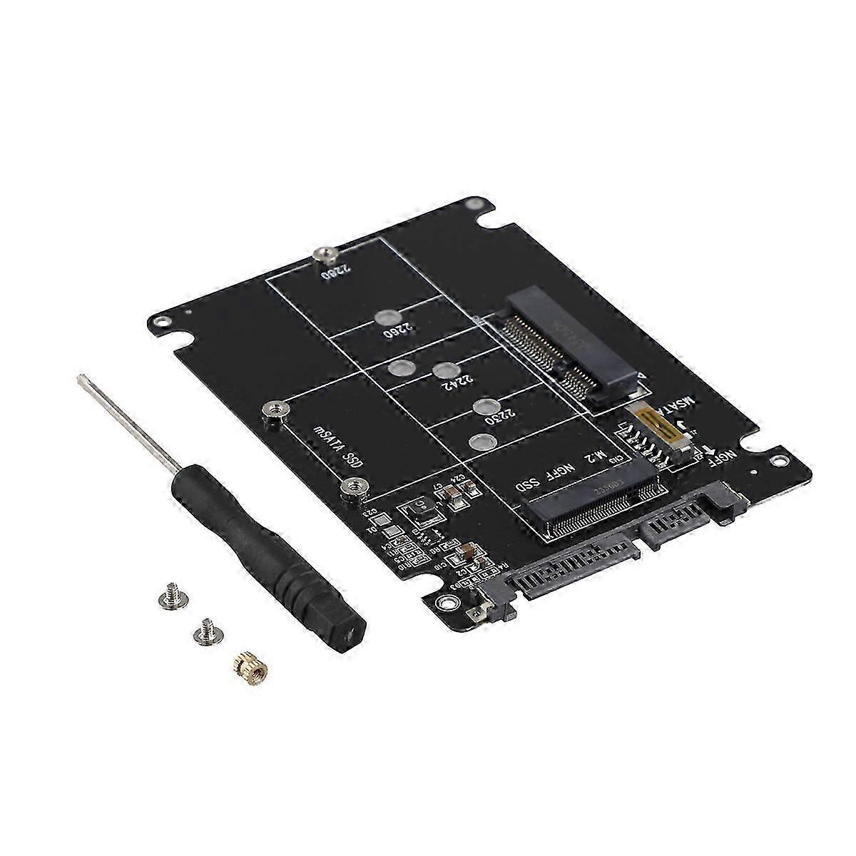 2 in 1 NGFF M.2 B+M Key Mini PCI-E or mSATA SSD to SATA III Adapter Card for full msata SSD/ 2230/2