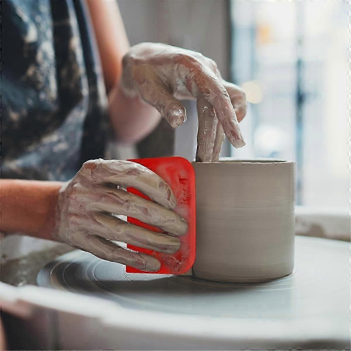 12 Pcs Plastic Clay, 2 Set Pottery Tools Soft Carving Scraper Kit B