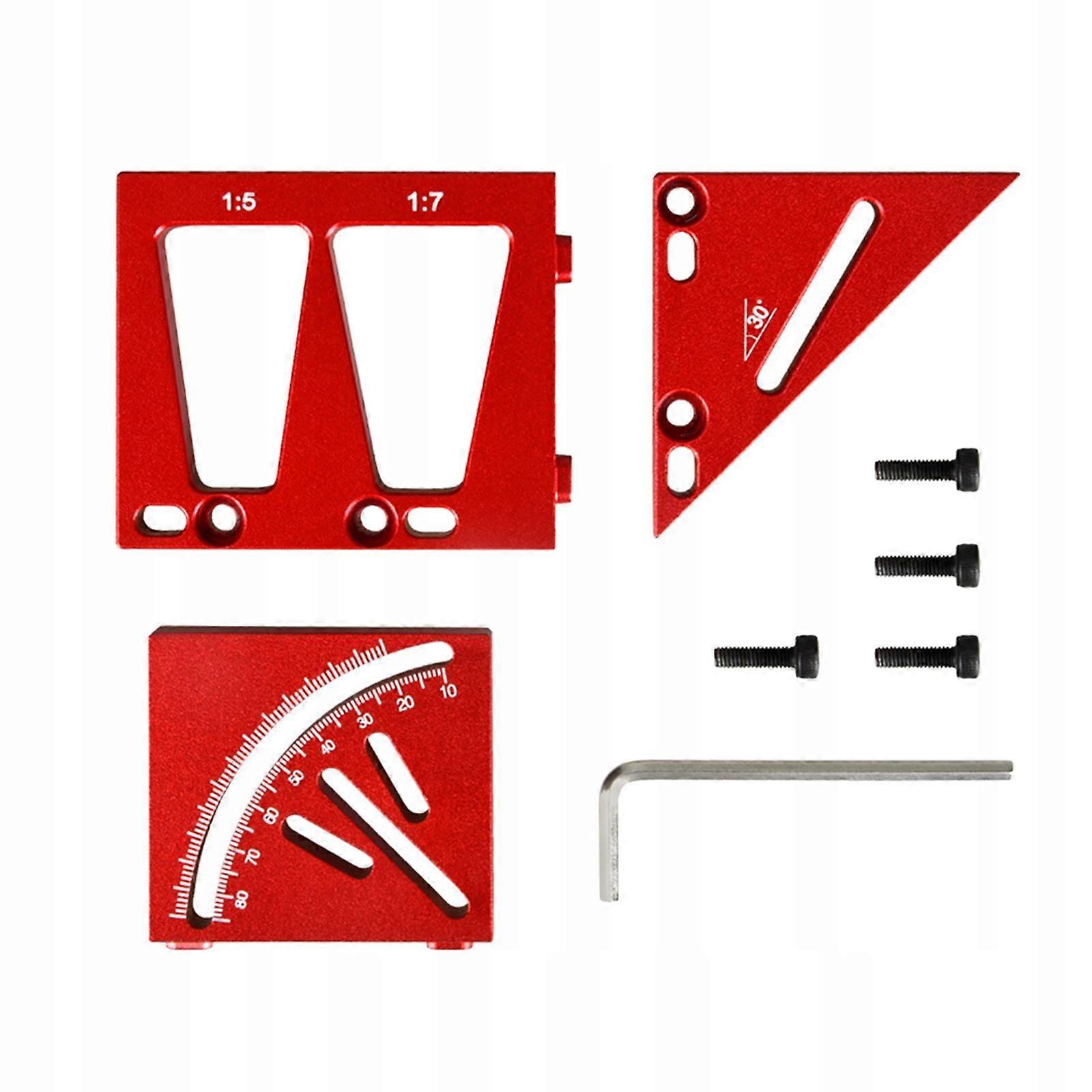 Woodworking Ruler Square Protractor Miter Triangle Ruler Square Ruler Red