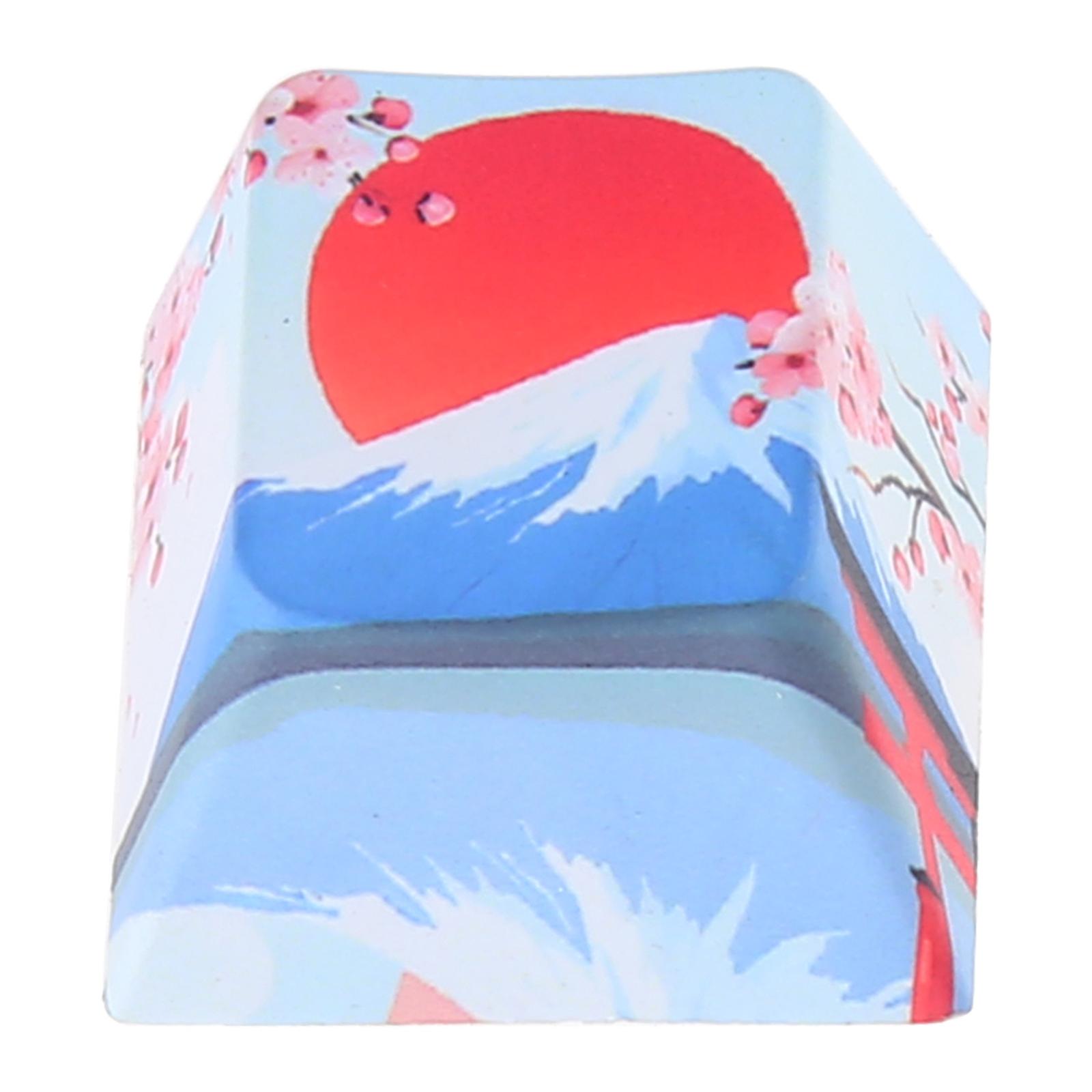 R4 Height Keycap Cherry Profile Dip Dye Sculpture PBT Keyboard Keycap for Mechanical Keyboard Etched Mount Fuji Keycap