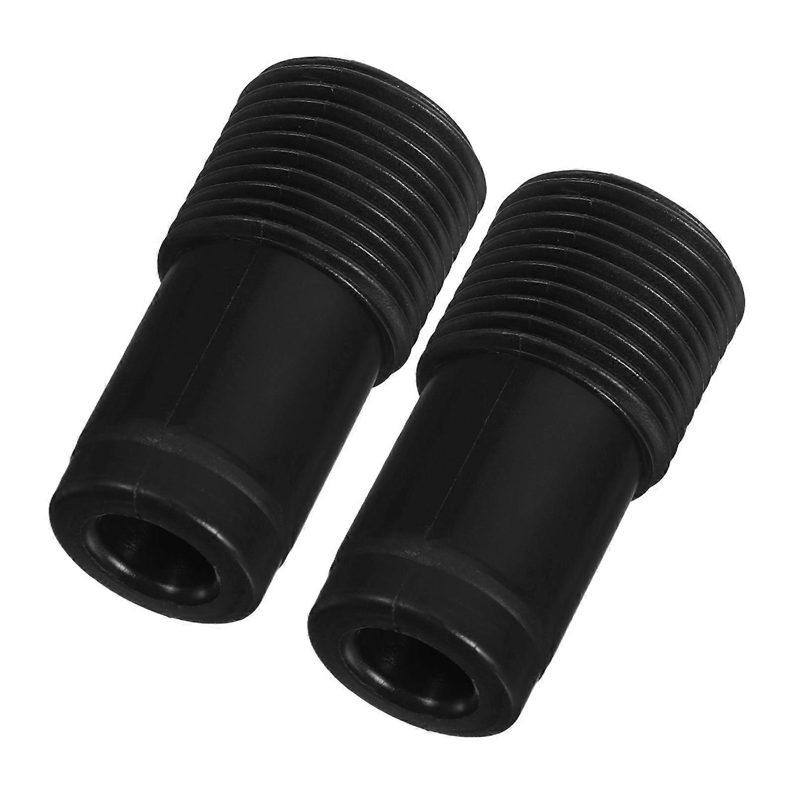 2pcs Telescopic Rod Thread Head Tips Broom Mop Extension Adapter Reusable Handle Tip French Threaded Tip Replacement Metal Pole Accessories