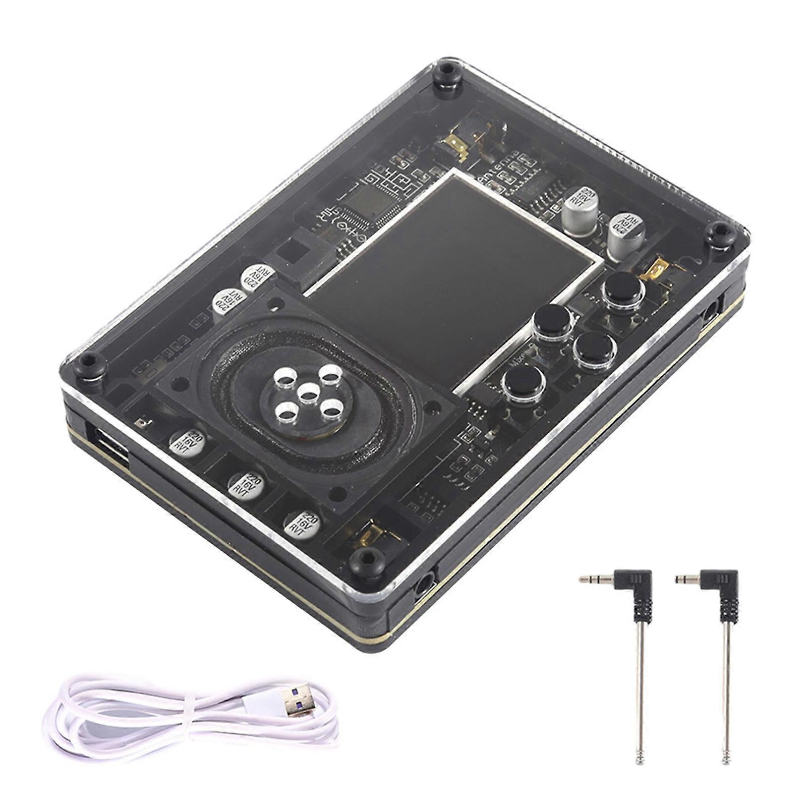 Electronics Kit with Screen Display Radios Player Built-In Speakers Pluggable Antenna Theremin Musical Instrument Gift