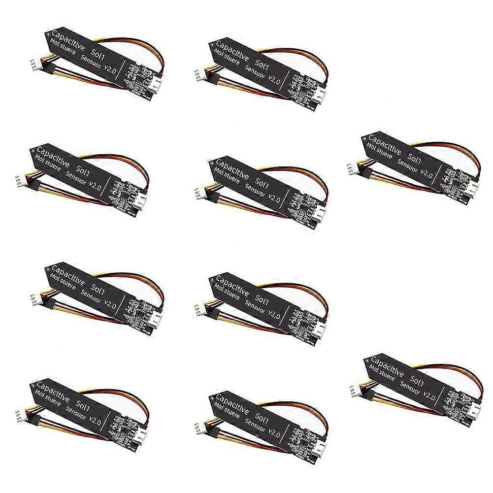 10PCS Capacitive Soil Moisture Sensor Module 3.3-5.5V 3-Pin W/Gravity Wire Corrosion Resistant for