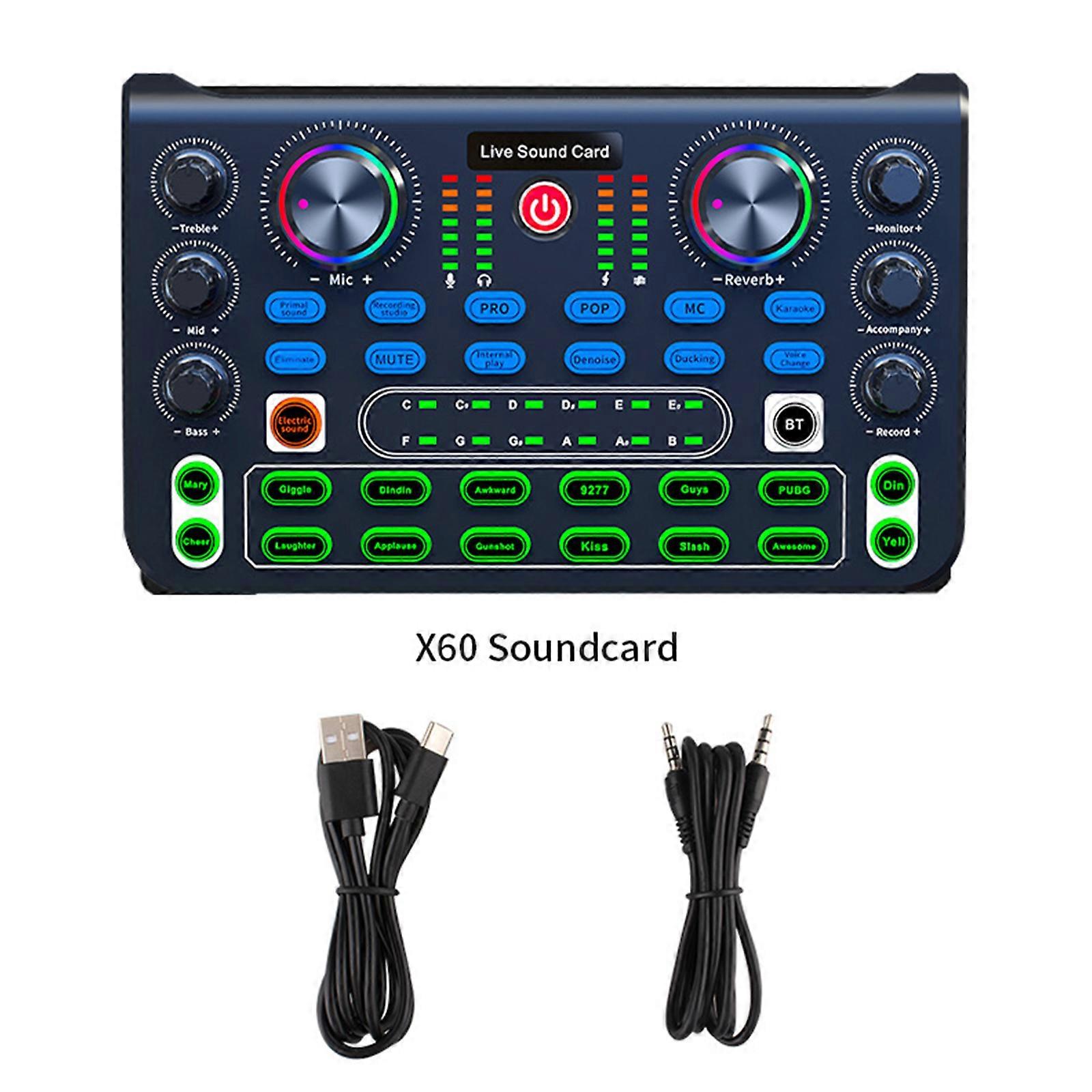 Professional Live Sound Card Noise Reduction Sound board Sound Mixer Board Lighting Effect Live Sound Card Audio Mixer