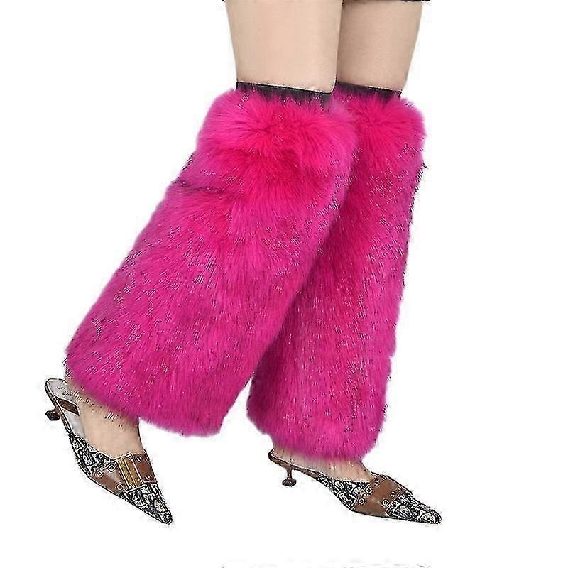 ファジーフェイクファーレッグウォーマーブーツカフス25cm / 35cm / 45cm-45CMカラー5