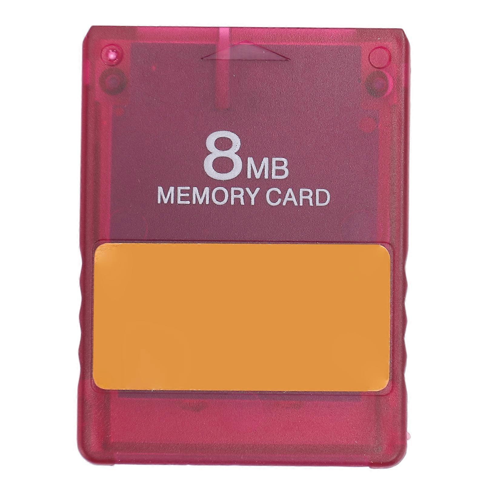 Console Memory Card V1.966 OPL HD Loader Program Card Game Start Card with Transparent Case Transparent Red 8MB