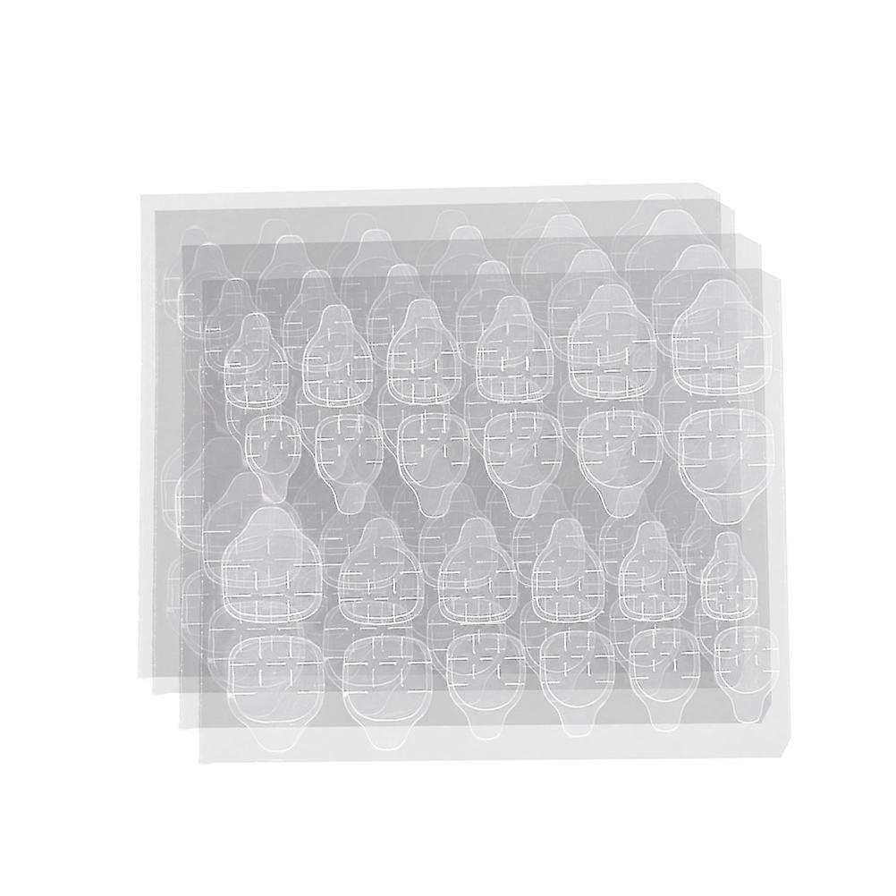Double-Sided Nail Glue Sticker Transparent Nail Tips for Decoration 16 Sheets