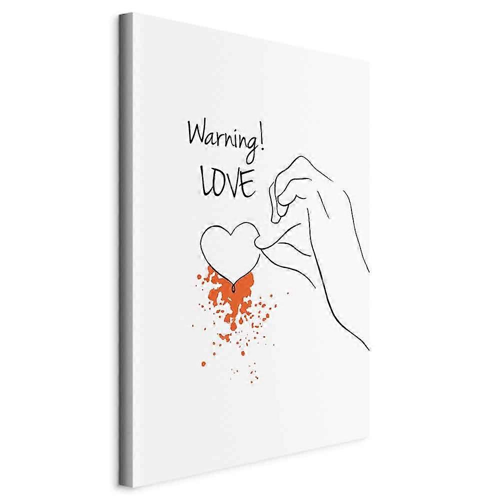 Canvas Print - Attention! Love (1 piece) Vertical