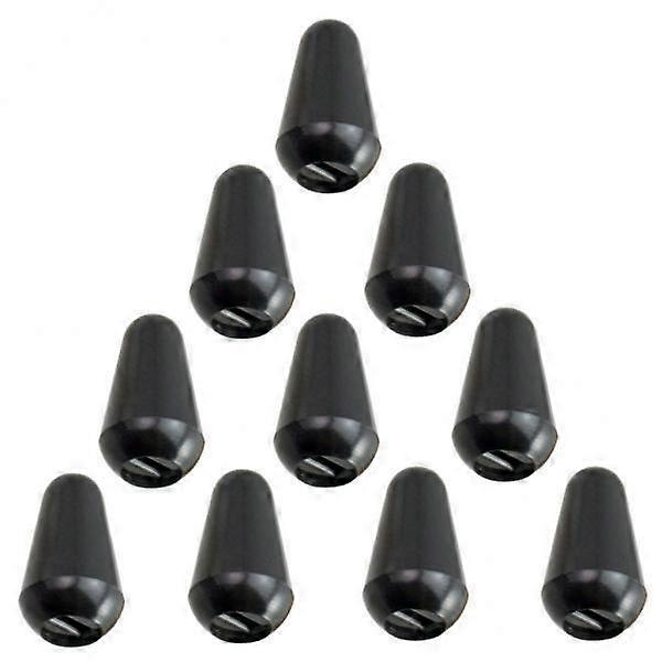 4x 10PCS Black Plastic Electric Guitar 5 Way Toggle Switch Knob Tip Caps for ST