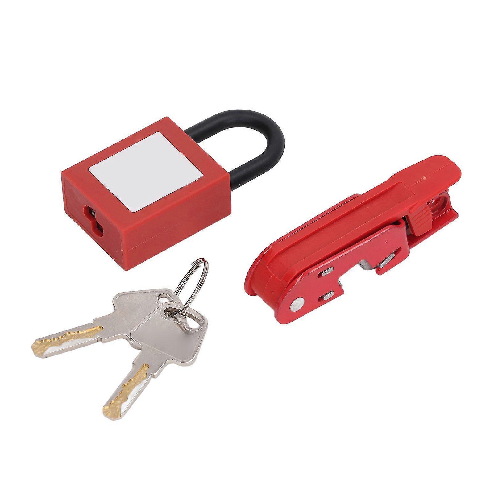 Circuit Breaker Lockout Kit High Strength Circuit Breaker Switch Lock Device with Nylon Padlock