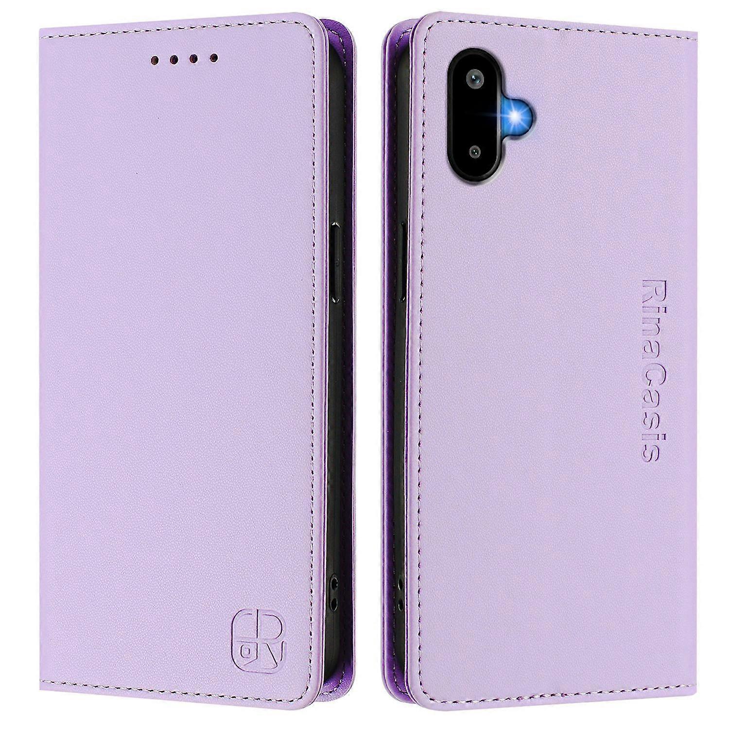 For Samsung Galaxy M06 5G Galaxy F06 5G Leather Case RINACASIS RC01 Phone Cover with RFID Blocking W