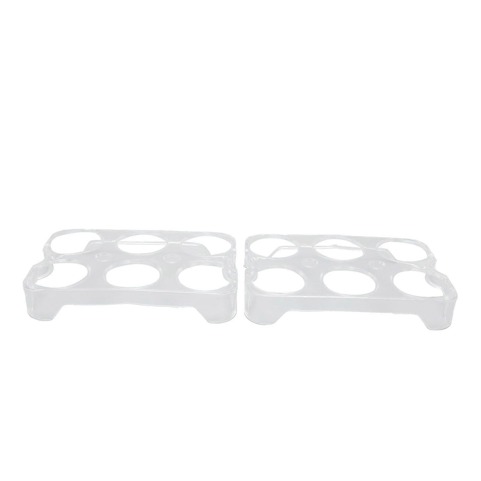 2025 Latest Model  2Pcs Egg Holder 12 Slots Total Transparent Plastic Strong