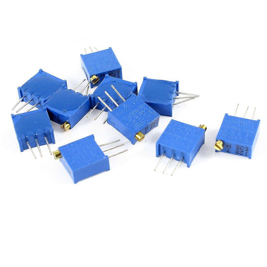 3296W203 20K Ohm 3 P High Precision Adjustable Resistance Trim Pot Potentiometer Trimmer Pack of 10