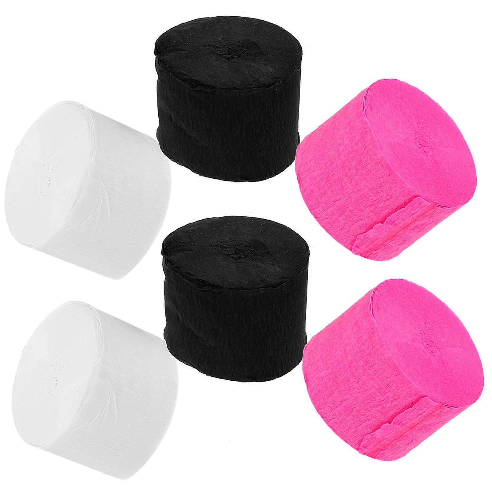 Party Streamers Decorations Crepe Paper Rolls Festival Parties DIY Crafts Pink 6 Rolls