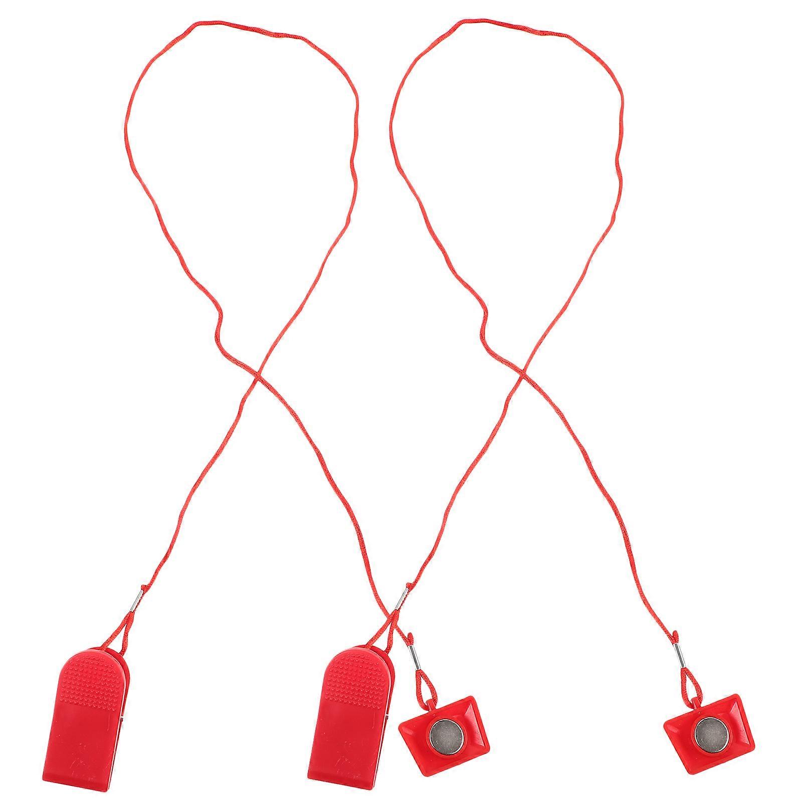2pcs Treadmill Emergency Stop Key Replacement Magnetic Safety Lock Clip for Running Machine Compact Safety Switch for Folding Treadmills User