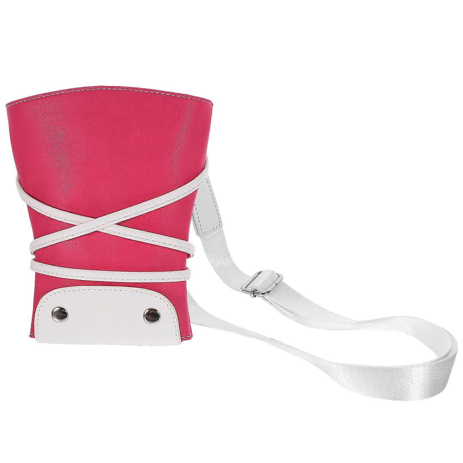 Hairdressing Tool Organizer Bag with Multiple Compartments for Scissors and Tools in White PU