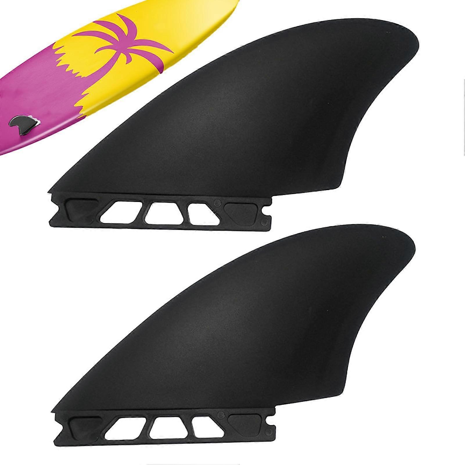 2-Piece Paddle Board Fin Set - Flexible PVC Longboard Fins for Surfboards, Durable Replacement Fins, Compact Design