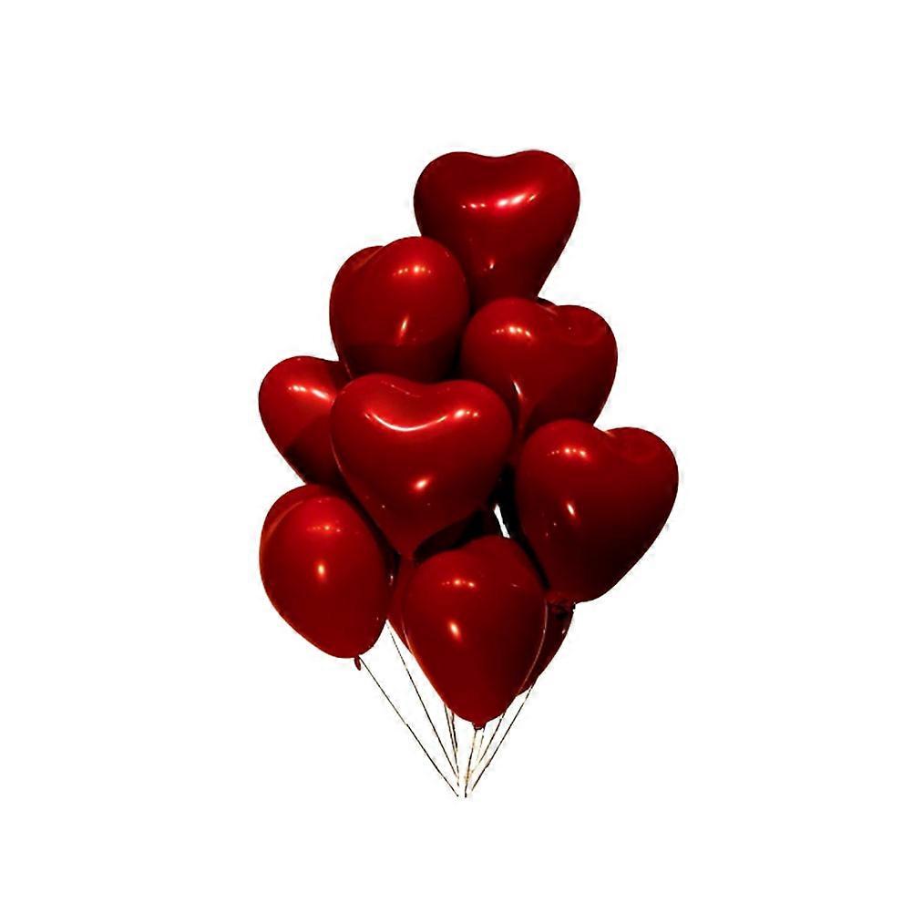 Balão de Noivado Látex Coração Forma 10 Polegadas Balões de Dois Andares Para Proposta 50Pcs