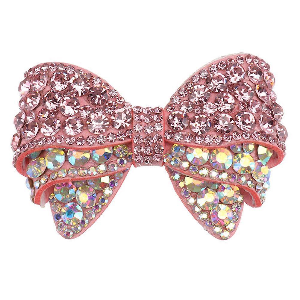 Rhinestone Bow Shoe Clips Removable Decorative Charms for Women's Heels, Wedding, Party & DIY Accessories for Dress Shoes & Hand Sewn Materials