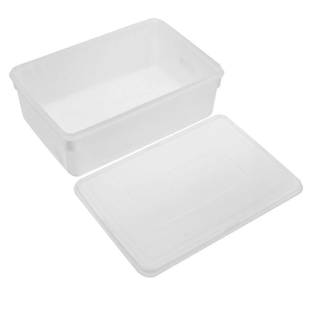 Block Ice Mold Rectangular Shape Ice Cube Tray 7.5L White Plastic Ice Making Accessories For Athletes 1Pack