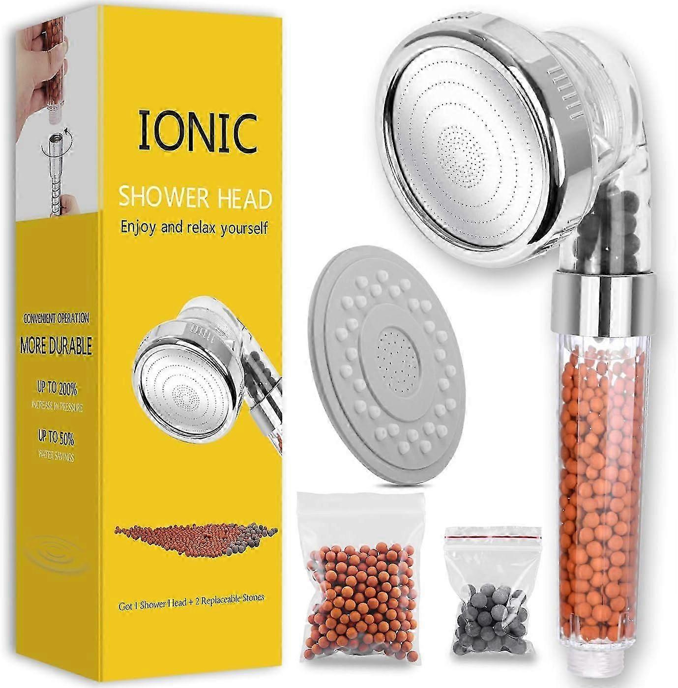 イオンシャワーヘッドハンドヘルド高圧節水3モード硬水用の調整可能なフィルターシャワーヘッド低水圧には、追加のreplaが含まれています