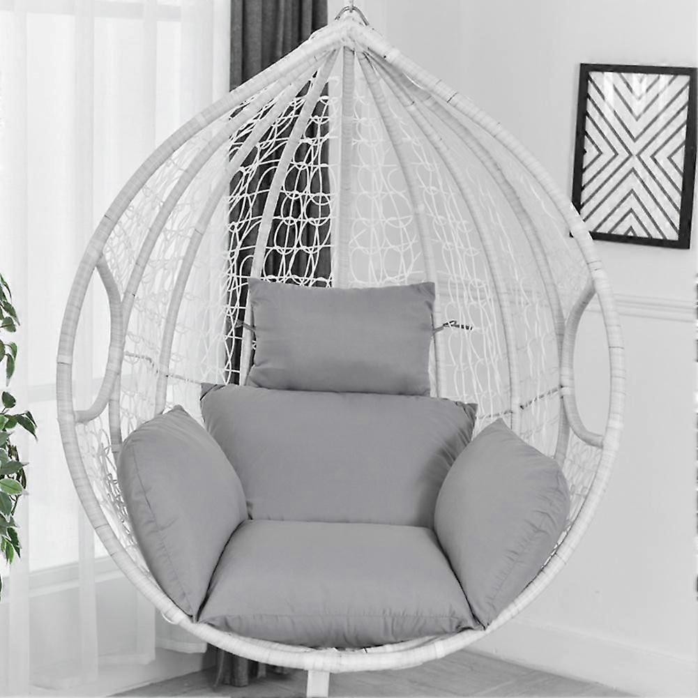 Grey Hanging Chair Cushion Egg Hammock Chair Pads with Head Pillow