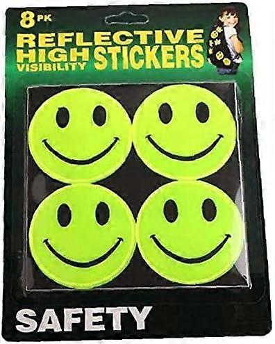 Reflective Stickers Self-Adhesive Smiley Face High-Visibility Cycling Decals