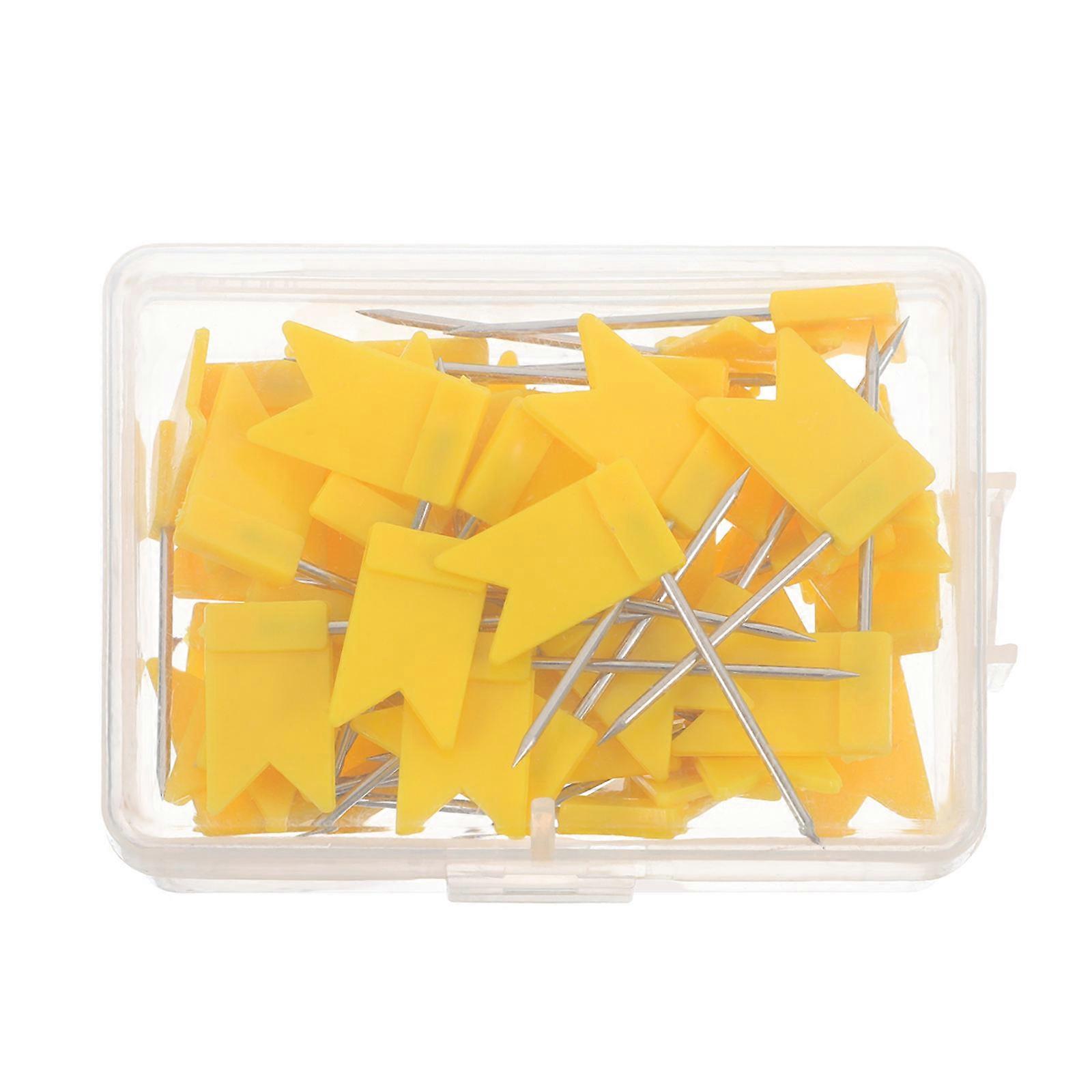 Thumb Tacks Pushpins Map Flag Pins Office Use 50Pcs