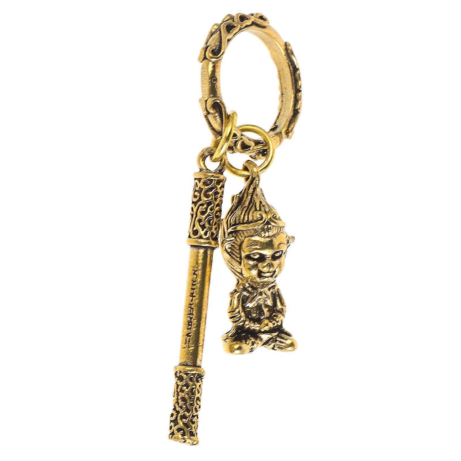 Sun Wukong Statue Monkey Keychain Daily Use .70X2.50X1.00CM Hanging Pendant 1Pcs