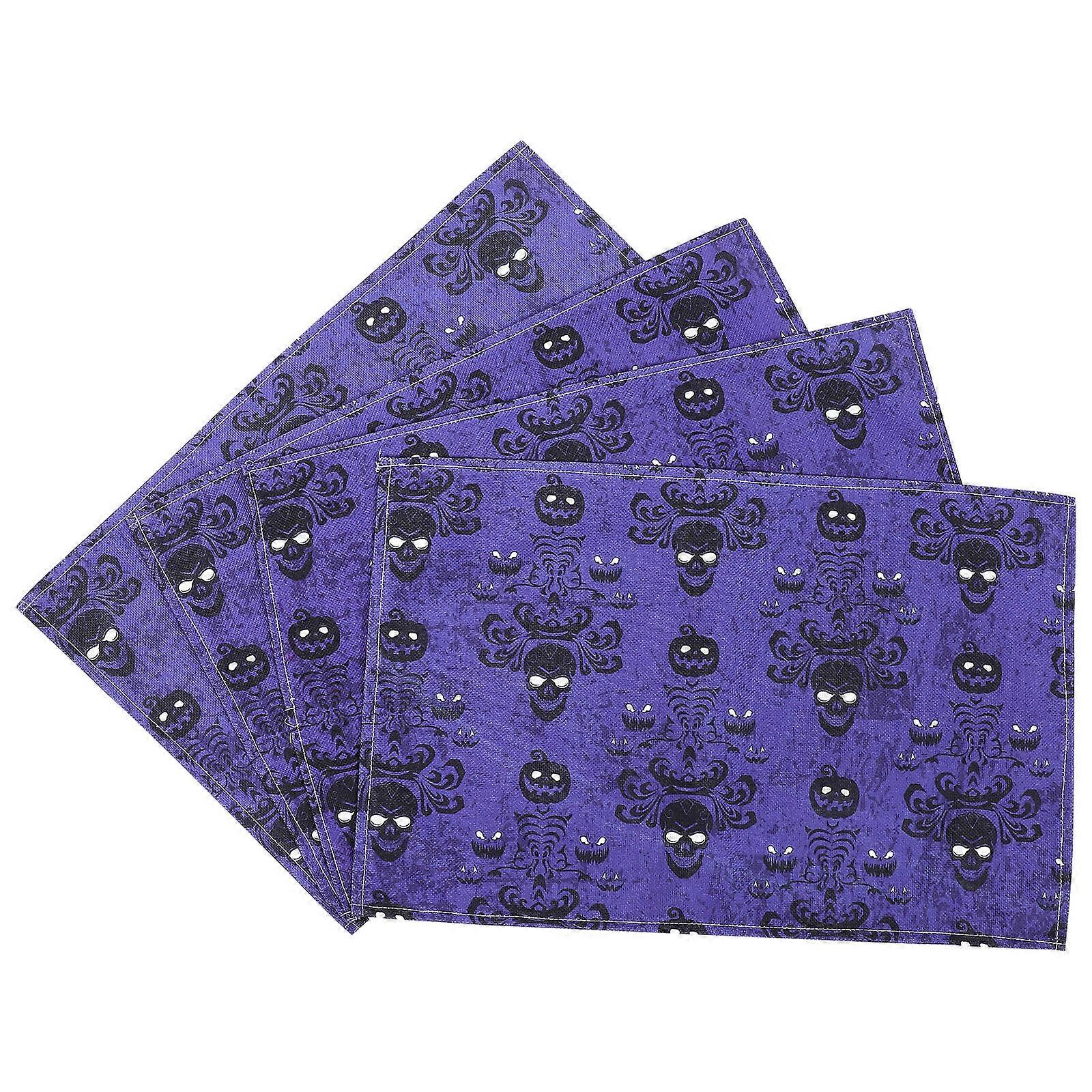 Table Place Mats Cloth Table Mats for Party Rectangular Western Style Adults 50x33cm Easy to Clean 4Pcs
