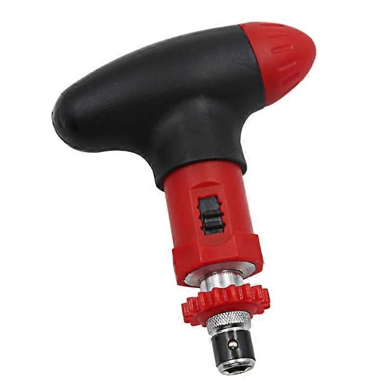 T-Type Ratchet Screwdriver With 6.35 mm Bit, Manual Quick Screwdriver, Ergonomic T-Handle, Compatible With 1/4 Inch Bits