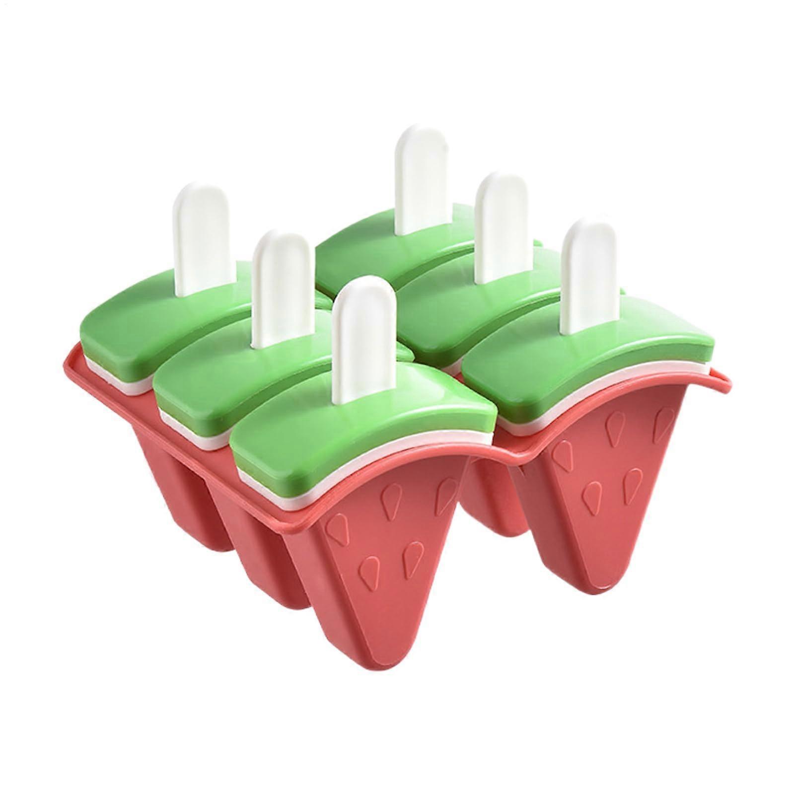 Reusable 6-Cavity Watermelon Molds for Kids | Fun Cubes for Desserts, Yogurt, and Party Refreshments