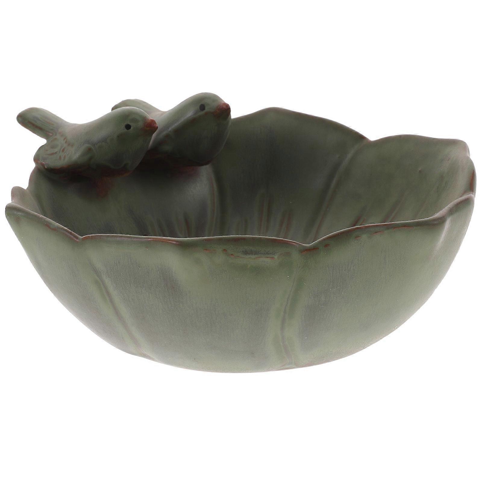 Ceramic Flowerpot Creative Design Succulent Plant Pot Dark for Windowsill 1Set