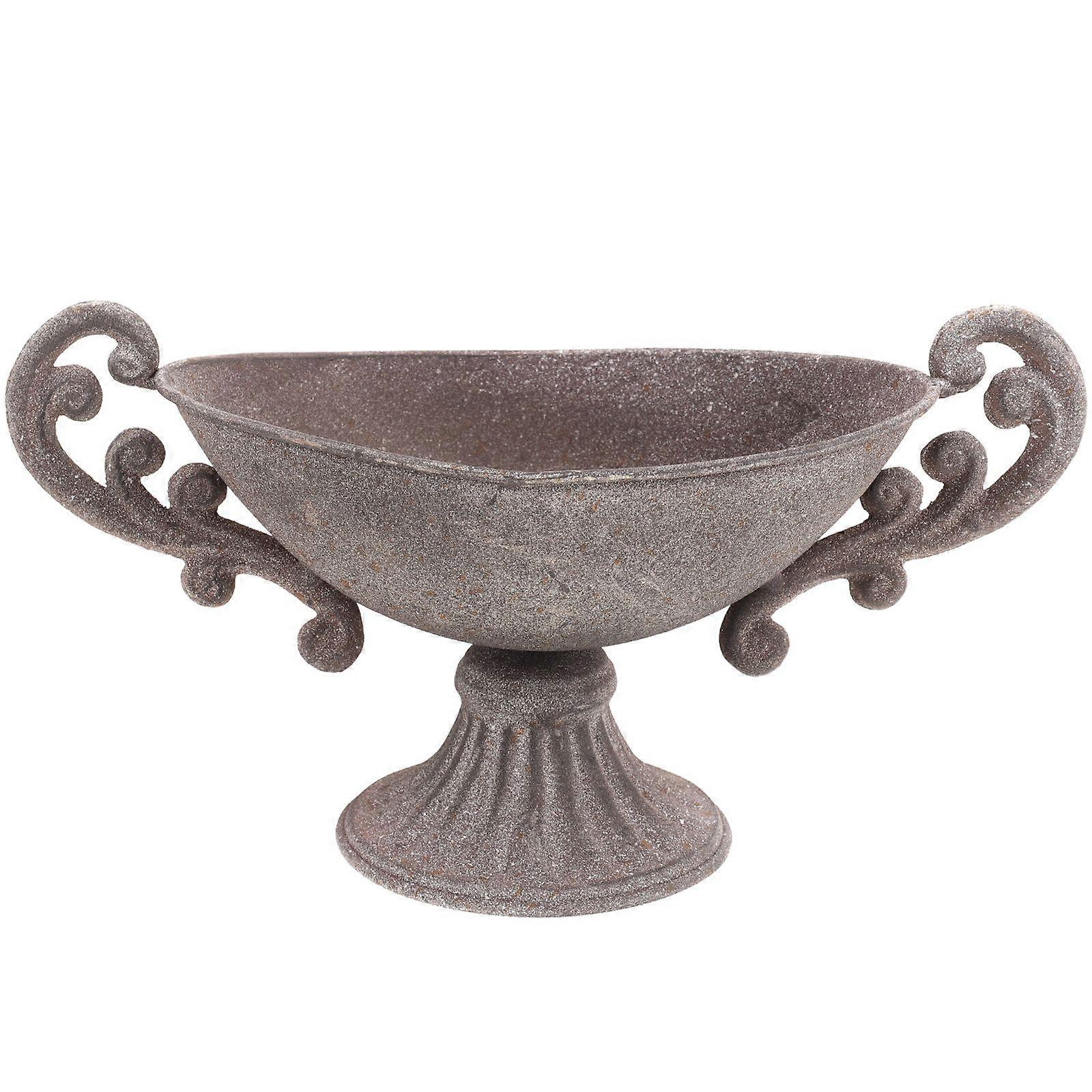 メタルビンテージプランターポット屋内屋外フラワーアレンジメントポットダブルイヤーフラワーポット