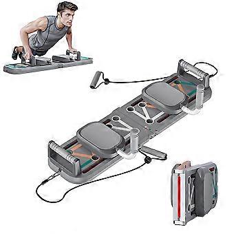 Foldable Pilates Reformer Push Up Board with Resistance Bands, 300 kg Capacity