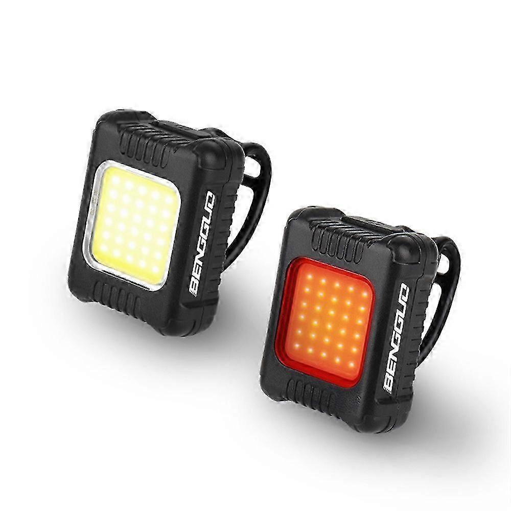Bisiklet Ön Işıklar Arka Lamba Type-C USB Şarj Edilebilir 130 / 80LM 150mAh Su Geçirmez COB LED Uyarı Bisiklet Işığı Bisiklet Aksesuarları