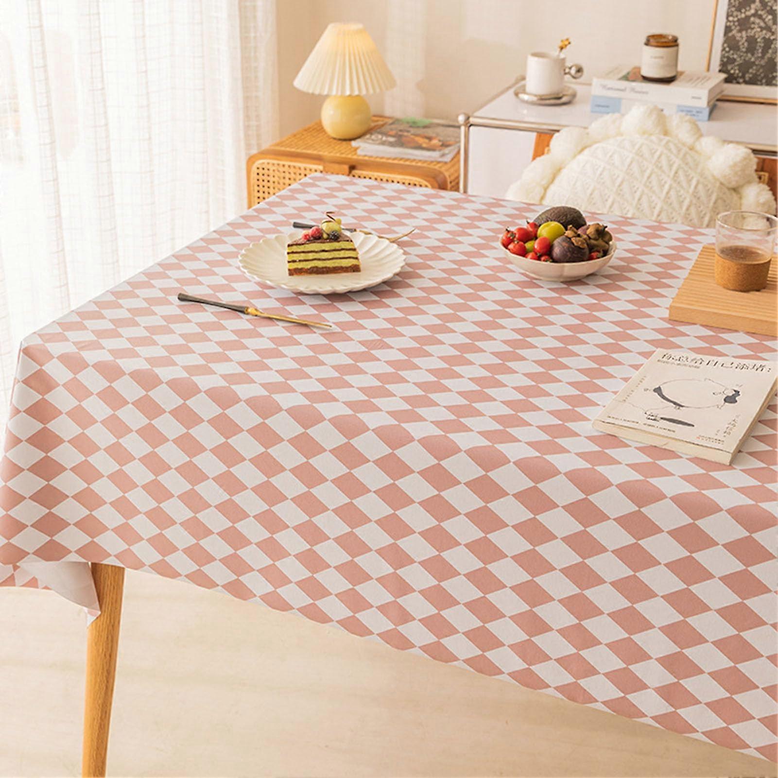 Vinyl Tablecloth with Tartan Pattern Rectangular Heavy-Duty Wipe-Clean PVC Waterproof 70 x 90 cm Colour 3