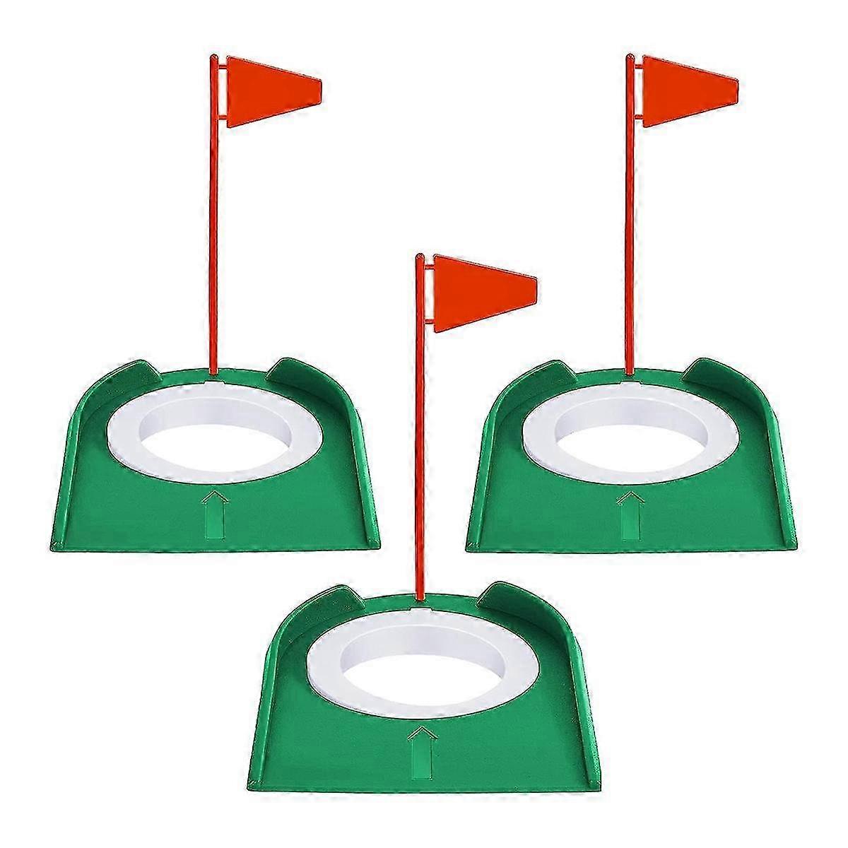 3 Pcs Golf Putting Cup Training Aids with Plastic Golf Accessories and Putters