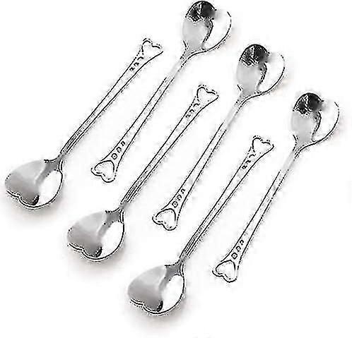 Colheres de Café expresso, 5,2 polegadas de aço inoxidável colheres pequenas para sobremesa