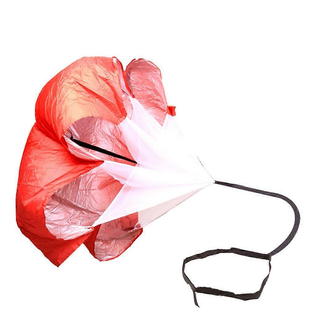 Endurance Training Parachute Red Round Shape Mesh Panel Running Equipment For Night Training 1Pcs