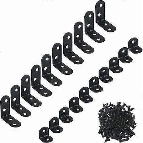 Brackets, Metal Brackets, 20PCS Corner Bracket with Screws, Stainless Steel Corner Brackets for Fixing