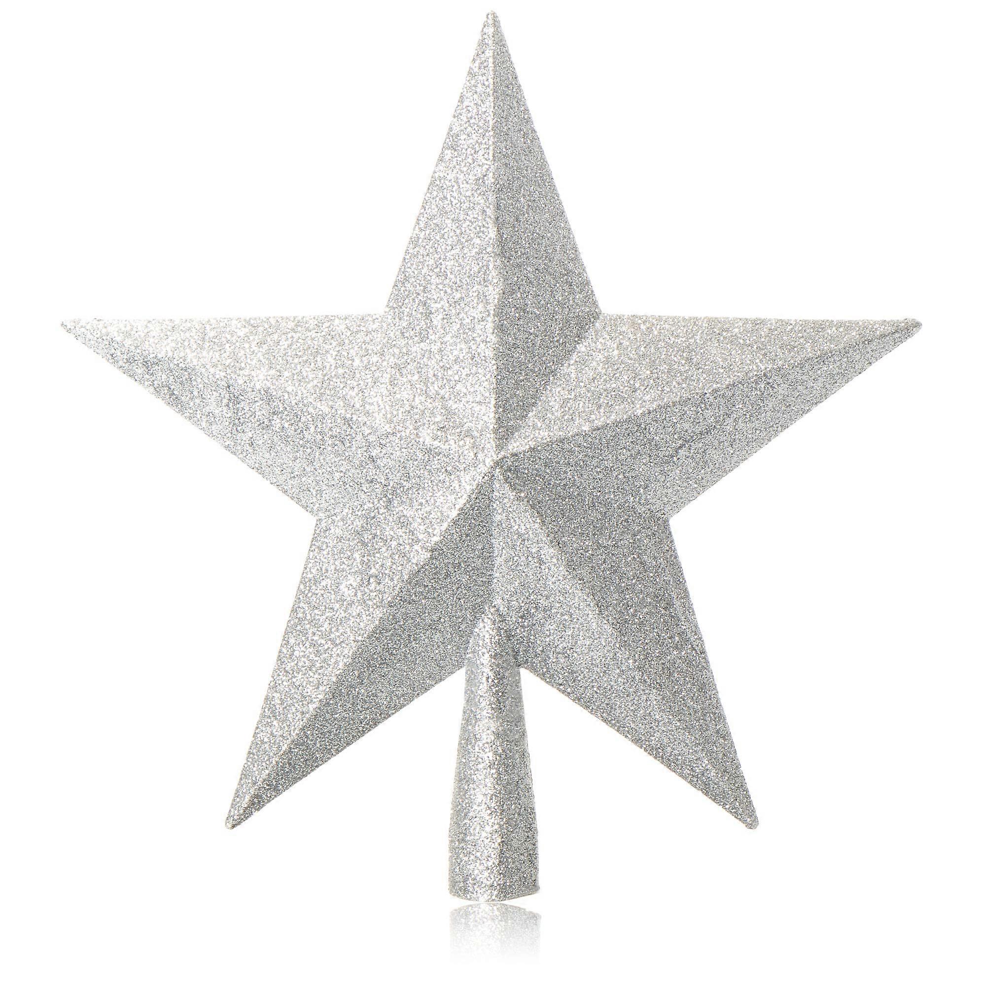 Christmas Tree Topper in Star Shape, Silver Star for Christmas Tree