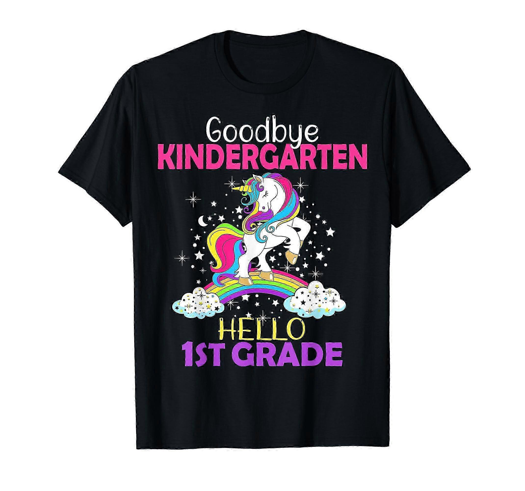 さようなら幼稚園こんにちは1年生ユニコーンガールズ2023卒業Tシャツ、プレミアムポリエステル通気性トップ