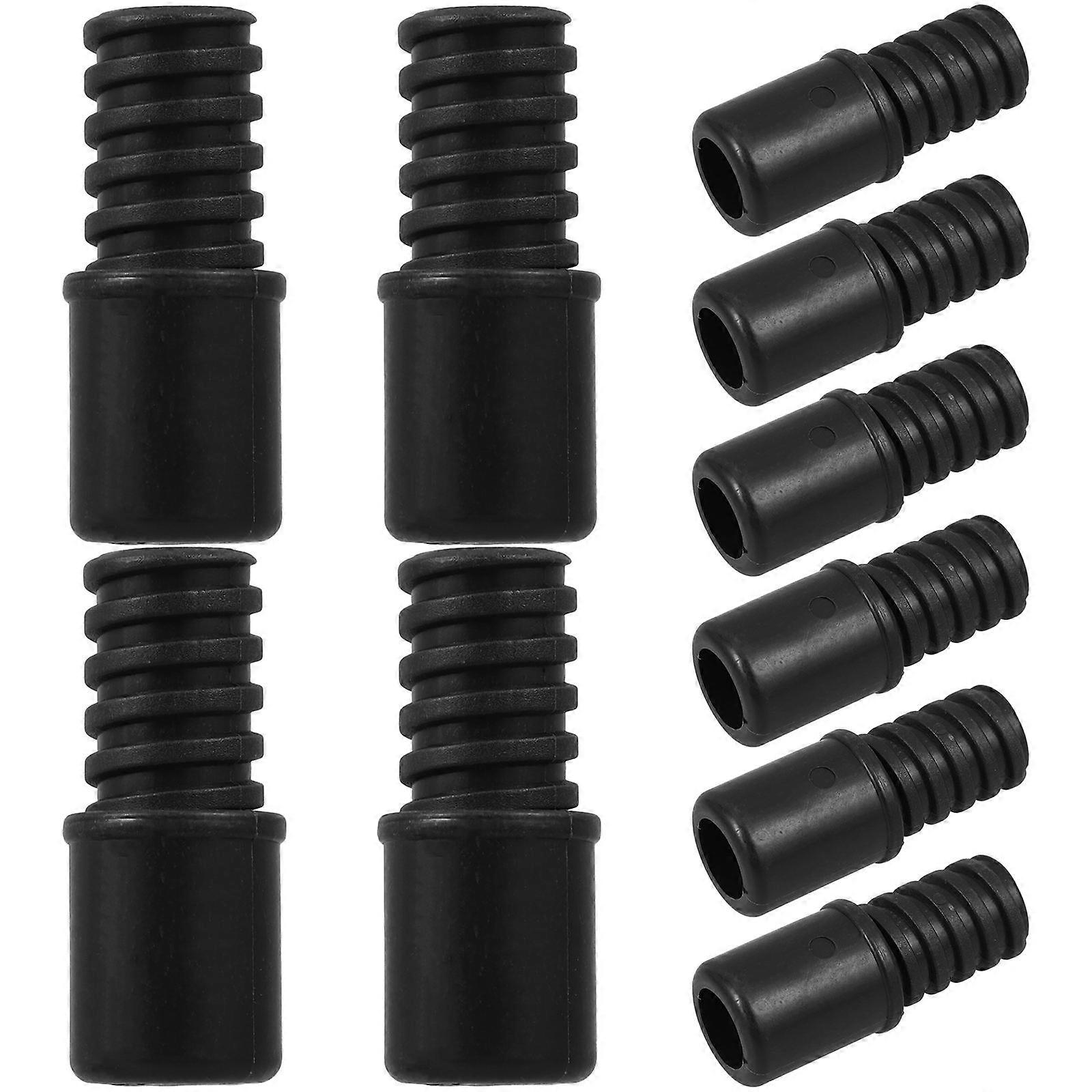 Mop Pole Handle Part Tips for Handle Cleaning Tools Cylindrical Shape 10Pcs