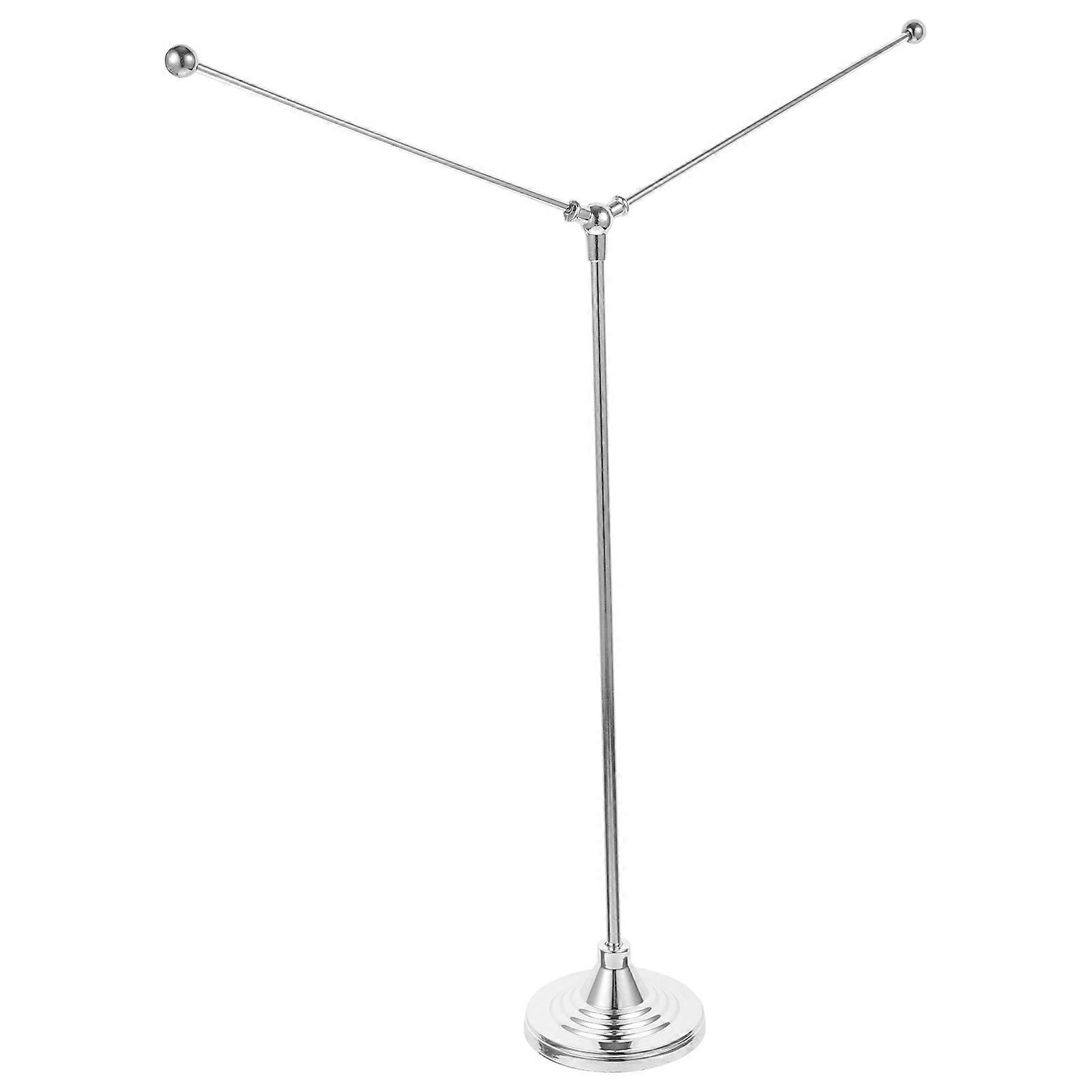 Indoor Flagpole Kit With Base Table Flag Pole Silver 32X30X6.5CM Displaying Flags 1Pcs