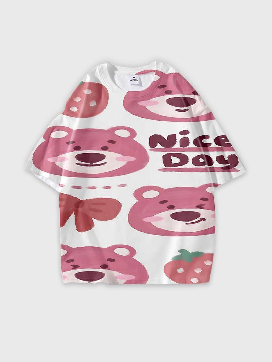 T-shirt round neck Pattern loose short sleeve JW4833