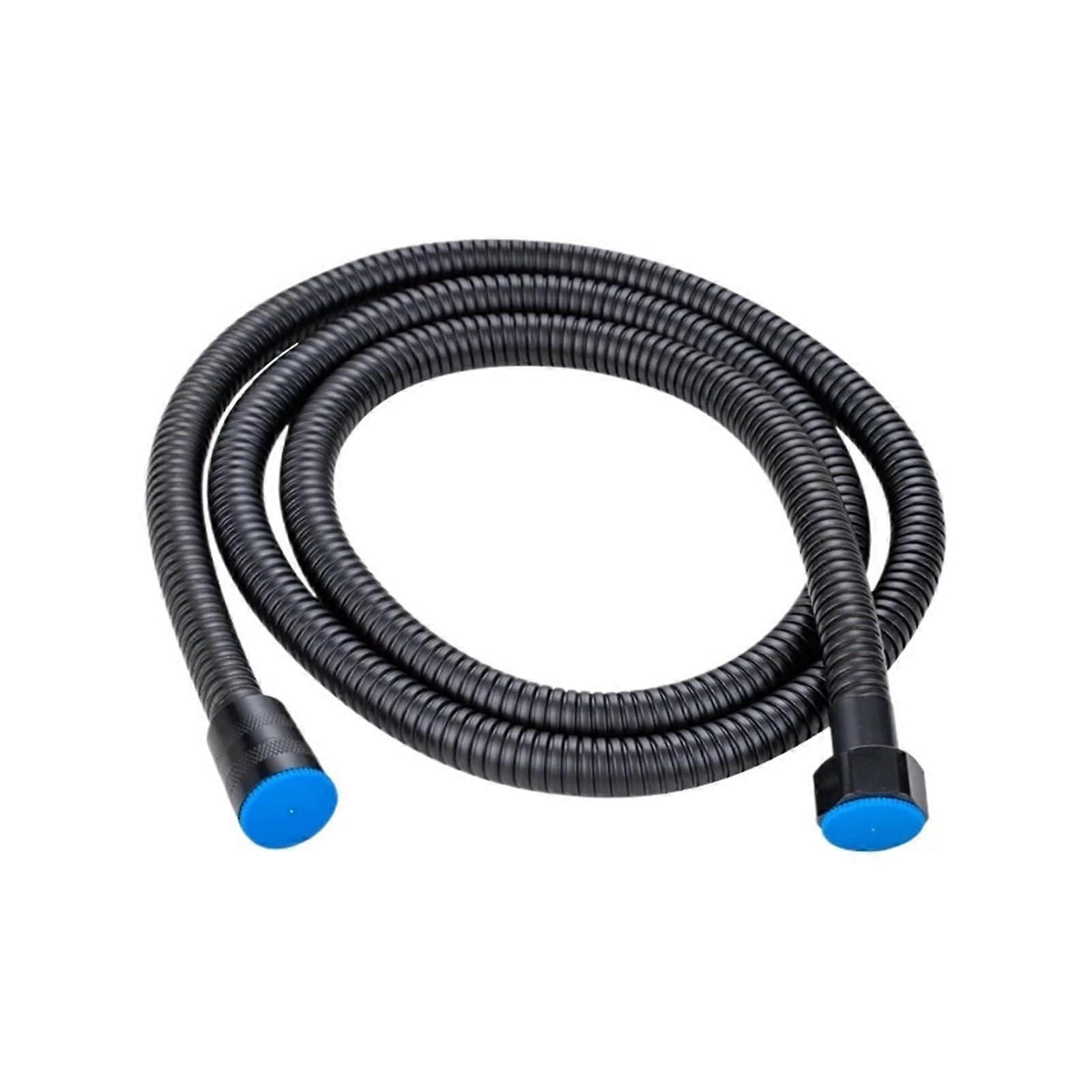 Stainless Steel Flexible Shower Hose 1.5M, Long Bathroom Extension, Durable Sanitization Tube, Black Bathroom Accessory