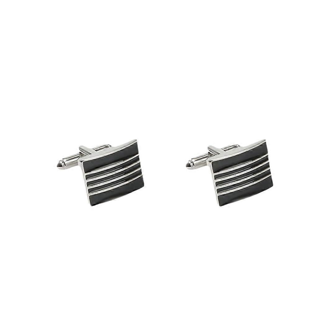 Men's Cufflinks 1 Pair Rectangular Striped Cufflinks Cufflinks For Men With French Cuff Shirt